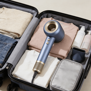 Secador de Pelo Plegable con Motor Eléctrico de CA de 1800 W, Iones Negativos, Viento Frío/Caliente, para Viajes y Uso Doméstico - Product Image 6