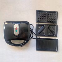 Gaufrier en plastique 2-en-1 détachable OEM avec plaques sandwich antiadhésives électriques pour usage domestique extérieur dans un garage