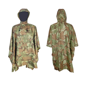 DFU0155 Hunting Outdoor Sports Travel Waterproof 210T Polyester with PU Coating Camouflage Rain <b>Poncho</b> Camouflage Rain Tents - Product Image 2