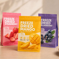 Sachet Doypack Personnalisé Imprimé pour Fruits Lyophilisés avec Fermeture Zip Refermable, Haute Barrière Anti-Humidité, Emballage Alimentaire de Qualité pour Snacks