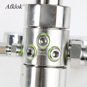 Regolatore di pressione aria doppio manometro in acciaio inox collaudo ingresso 4000PSI regolatore di ossigeno industriale - Product Image 6