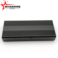 Boîtier en aluminium extrudé noir mat avec rainures de refroidissement pour disque dur SSD externe