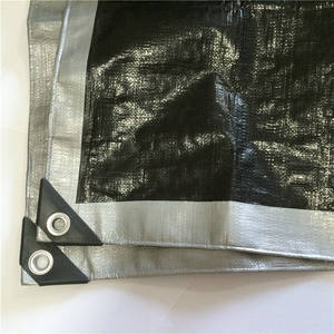 Bâche tissée double/à double armature avec armure triangulaire noire, tricotée par trame, anti-UV, coupe-vent, résistante aux déchirures, en PE, style uni chinois, pour doublure - Product Image 3