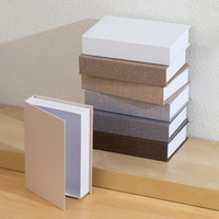 Livre décoratif en lin uni, factice, avec compartiment de rangement dissimulé, pour la décoration intérieure et la photographie de style de vie