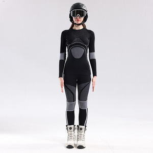 Nouveau <span class=keywords><strong>ski</strong></span> pour femmes <span class=keywords><strong>sous</strong></span>-vêtement thermique à séchage rapide sport Compression évacuation de la sueur <span class=keywords><strong>sous</strong></span>-vêtements d'hiver fonctionnels - Product Image 2
