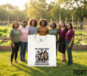 T-shirt da donna Comfort Colors Ivory Well-Behaved Women Seldom Make History, girocollo casual, per il Mese della Storia delle Donne Afroamericane - Product Image 2