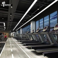 Suspension lumineuse linéaire décorative, luminaire suspendu connectable à LED pour salle de sport, salle de jeux