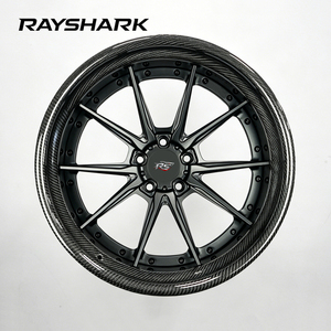 Ruedas de Fibra de Carbono de Tres Piezas RS Personalizadas de 20 y 21 Pulgadas 5x114.3 5x120 5x130 con Bloqueo Central para Model 3 M3 - Product Image 2