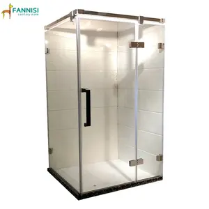 Diskon Besar Kamar Mandi Shower Kandang Kaca Pintu Lemari Kaca Geser Kaca Tempered Kabin Mandi Berjalan Di Kamar Mandi