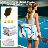 Sac de sport YCW personnalisé, imperméable, grande capacité, pour pickleball, en polyester, avec bandoulière réglable, fermeture éclair, design tendance