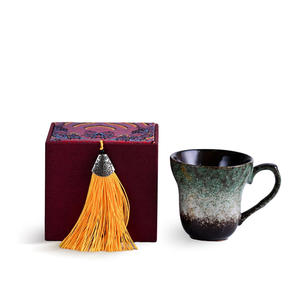 200 ml four changement glaçure tasse à café en céramique avec poignée couleurs variées glaçure 10 pièces Design moderne boîte cadeau Durable - Product Image 3