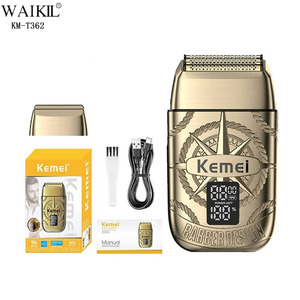 Kemei T362 8500RPM High Speed Dural Blades Traveling Home Using Beard Electrical Men's Shavers <strong>Moustache</strong> Cutting <strong>Trimmers</strong> - Product Image 1