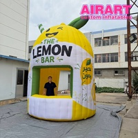 Stand de vente gonflable en forme de citron, kiosque à boissons gonflable en forme de fruit, stand promotionnel gonflable pour la promotion de marques de jus