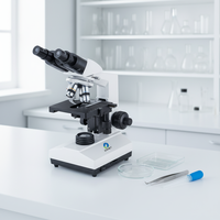 EUR VET Adjustable Veterinary Equipment Trinocular Vet Biological Microscope 140X140mm Stage Binocular Lab Microscope Equipment