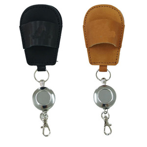EDC contactless door opener, <b>leather</b> door opener <b>keychain</b>, retractable and easy-pull door grabber, customizable. - Product Image 4