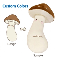 Coussin en peluche créatif en forme de grand champignon, mignon et amusant, long coussin de soutien pour le lit, coussin de réconfort pour les jambes, dossier de canapé, décoration intérieure