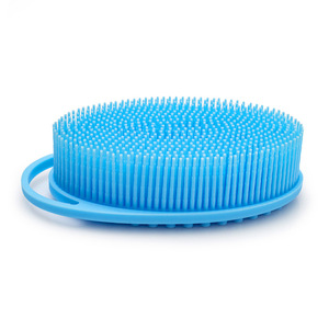 Brosse de bain en silicone souple, brosse exfoliante pour le corps, brosse nettoyante pour le corps en silicone, loofah en silicone, brosse 2 en 1 pour le bain et le shampoing - Product Image 6