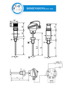 Transmisor de Temperatura PPM-WZPB 4-20ma Pt100 PT1000 de Alta Precisión 0.25%FS con Pantalla - Product Image 6