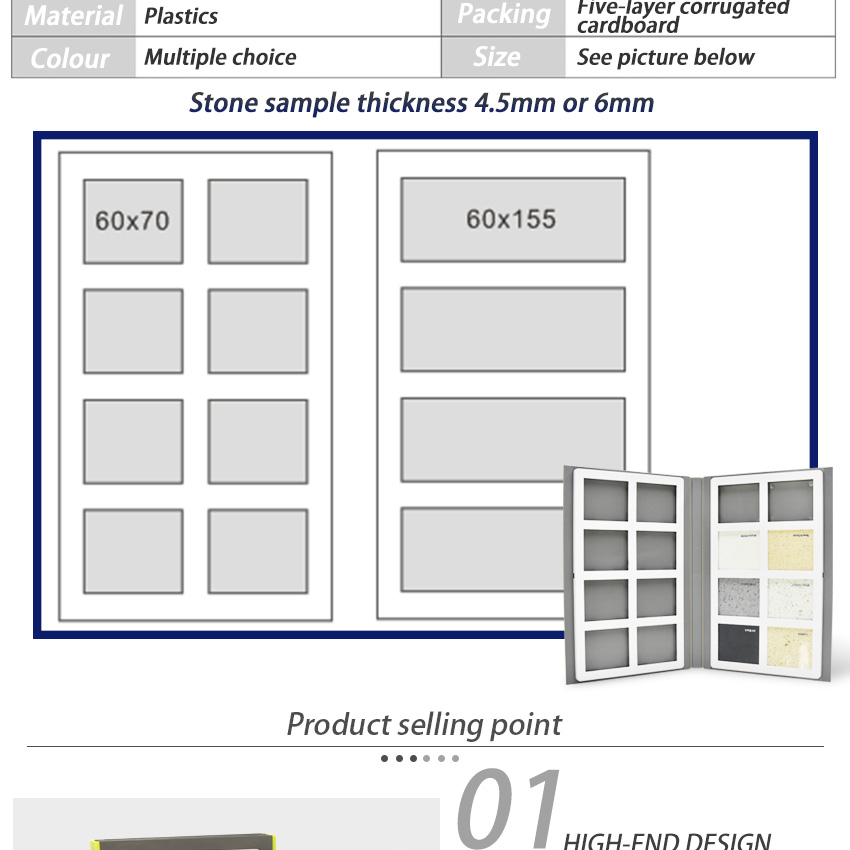 Wholesale Tile Modern Cardboard Display Folder Panel Ceramic Granite Marble Quartz Brochure Tiles Stone Sample Book