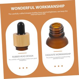 Hot Bán 100Ml 50Ml <span class=keywords><strong>30Ml</strong></span> 20Ml 40Ml 60Ml 80Ml 120Ml Frosted Matte Màu Trắng Hổ Phách Màu Đen Glass Dropper Chai Với Nắp Tre - Product Image 3