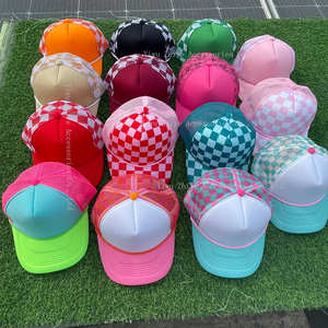Venta caliente Leopard Camo Checkerboard Mesh Hat Orange Checkered Back Trucker Hat <span class=keywords><strong>Regalo</strong></span> de <span class=keywords><strong>Navidad</strong></span> - Product Image 3