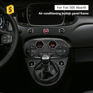 Shasha automatique en Fiber de carbone véritable accessoires intérieurs couverture Clima pour Fiat <span class=keywords><strong>Abarth</strong></span> 500 Type Kits intérieurs - Product Image 1