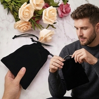 Pochette à bijoux en velours lavable de haute qualité, fabriquée directement par le fabricant, petite, 8*10cm, élégante, pour emballer des bracelets