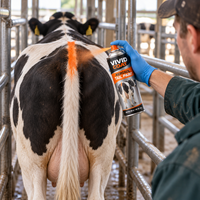 VIVID COAT Spray de marquage de queue pour bovins laitiers, couleur vive résistante aux intempéries pour la détection de la chaleur et la gestion du bétail