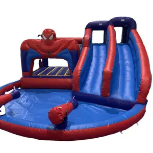 Commercial Hero Theme Bounce House Cartoon Bouncer Inflatable Castle For Kids Party Jumping