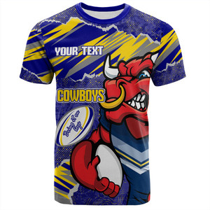 Logotipo personalizado con impresión de North Queensland Cowboys Camisas para hombre Fabricantes de ropa Tema Canción Camisetas para mujer Camisas de talla grande - Product Image 1