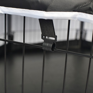 Cubierta Impermeable para Jaula de Perro y Gato con Patrón Sólido, Cierre de Botón, Cubierta Protectora Superior a Prueba de Sol para Interior y Exterior - Product Image 4