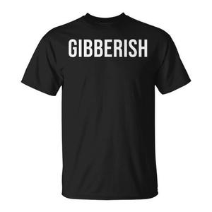 T-shirt Gibberish Nera Unisex Taglia M per Adulti - Abbigliamento Promozionale - Product Image 1