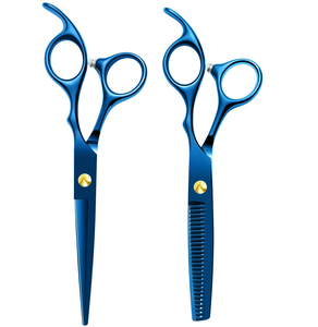 Ciseaux de coiffure droits en acier inoxydable, ciseaux de barbier avec poignée en plastique, outil de coupe de cheveux portable pour salon - Product Image 4