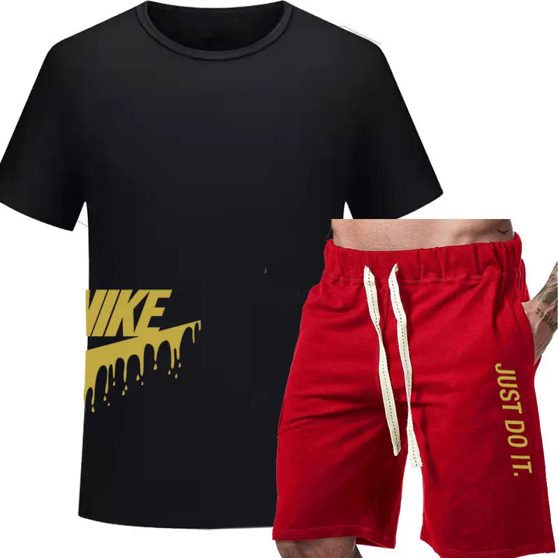 Shirts Shorts Set - Short Sets For Mens Fashion Wear T Shirts And Shorts / Red Tshirt With Matching Shorts Sets