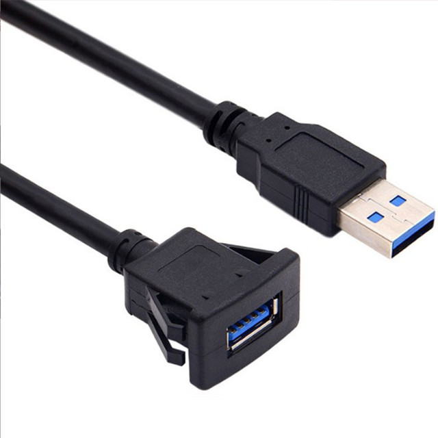 Snap USB 3.0 a Male to Female Panel Mount Extension Cable