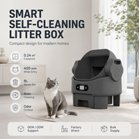 Bac à litière intelligent pour chat avec contrôle par application |   Capteurs anti-pincement à double sécurité |   Nettoyage automatique pour plusieurs chats |   Design carré
