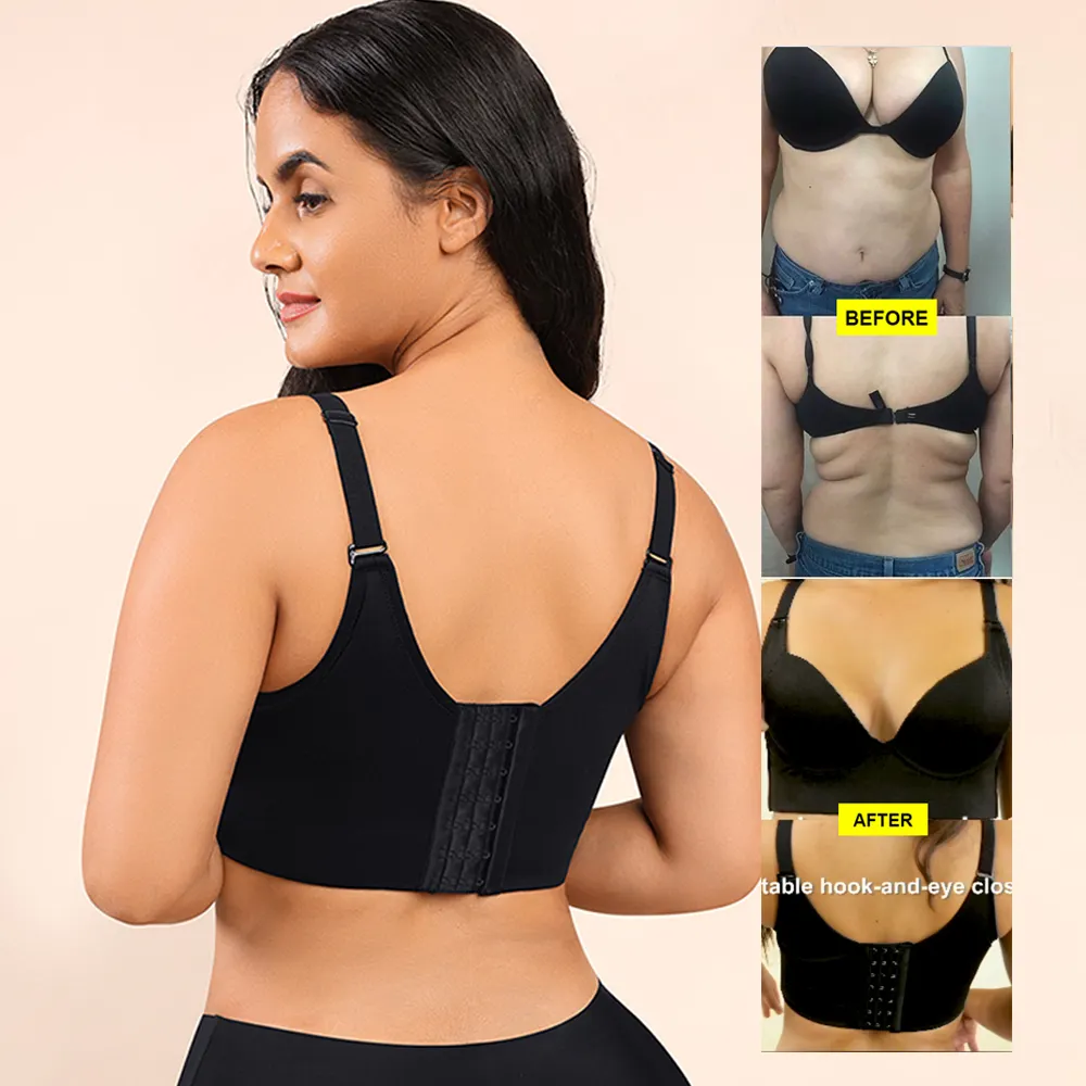 HEXIN invisible deep cup Bra Shapewear Shapers Butt Lifter High Waist Slimming buttoned Bra incorporated body shapewear with bra