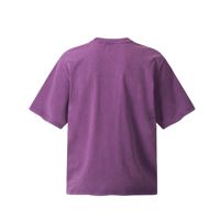 Accessoires métalliques personnalisés OEM T-shirts vierges surdimensionnés à col ras du cou lavés à l'acide avec épaules tombantes