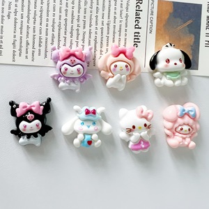 Bonitos accesorios de resina de dibujos animados, horquilla hecha a mano DIY ecológica y decoraciones de funda de teléfono para Navidad - Product Image 2