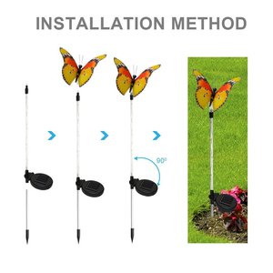 Luces Solares de Fibra Óptica con Forma de Mariposa, LED de Color Cambiante, Decoración de Jardín, Resistentes al Agua, Iluminación Exterior Portátil - Product Image 5