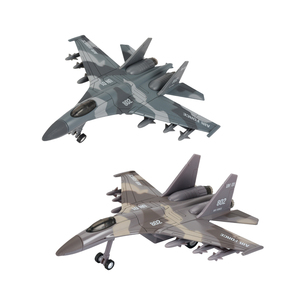 Modèle d'avion de chasse Su-35 <span class=keywords><strong>Sukhoi</strong></span> Pull-Back Die-Case Jouet en alliage avec lumière et son pour garçons en métal durable - Product Image 1