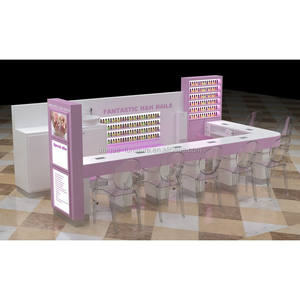 Quiosco de madera con mesa de manicura, muebles para salón de belleza, <span class=keywords><strong>precio</strong></span> de fábrica - Product Image 4