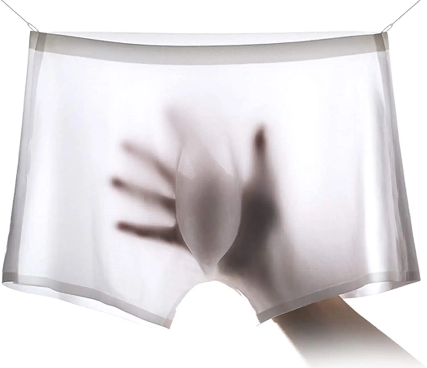 Samcci Gratis Cut Dunne Ijs Zijde Mannen Slips Naadloze Shorts Sexy Koele Transparante Ondergoed Tagless Label Mens Underpants Boxers