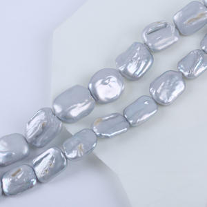 Zhuji 14-16mm Square <b>Pearl</b> String Natural <b>Freshwater</b> Baroque Loose <b>Pearls</b> for DIY Necklace <b>Bracelet</b> Handmade Material - Product Image 2