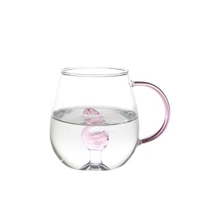 Taza de Vidrio de Borosilicato Alto Soplado a Mano con Diseño Creativo 3D de Rosa y Cisne, Estilo de Dibujos Animados, 400 ml, Apta para <span class=keywords><strong>Microondas</strong></span> y Lavavajillas, Reutilizable - Product Image 4