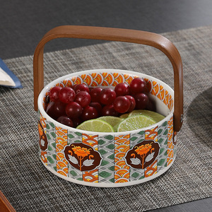 Cesta de Frutas de Cerámica Mystic Arts con Asa de 12 cm, Diseño Fresco y Bonito para Almacenamiento en la Cocina del Hogar - Product Image 4