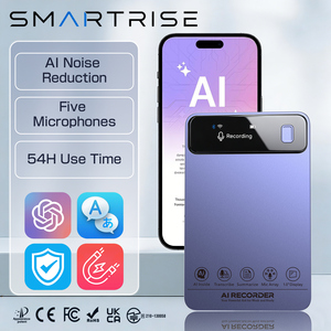 Enregistreur vocal à séparation de voix ultra-mince avec aimant, dictaphone IA, appareil de prise de notes, conversion vocale <span class=keywords><strong>en</strong></span> <span class=keywords><strong>texte</strong></span>, 152 langues pour réunions - Product Image 1