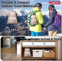 Lit d'air double WOQI 8 hauteur, gonflable automatiquement, pompe à batterie 3600mAh, imperméable, portable, design moderne, tapis de randonnée