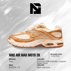 Nike Wmns Air Max Moto 2K 'โคโคนัท มิลค์ ทีม โกลด์' รองเท้าวิ่งผู้หญิงระบายอากาศได้ดีรองเท้าผ้าใบตาข่ายแบบส้นเตี้ย - Product Image 6