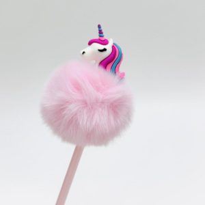 H-TONE bomboniere per bambine soffice Pom Pom unicorno penna per ragazze creatura preferita delle fiabe regalo per festa di Natale - Product Image 4